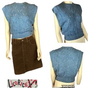 Vintage PAPÉLL BOUTIQUE Evening Beaded sequence short sleeve top size medium